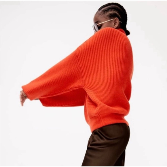 Zara Orange Turtleneck Sweater - Picture 3 of 9